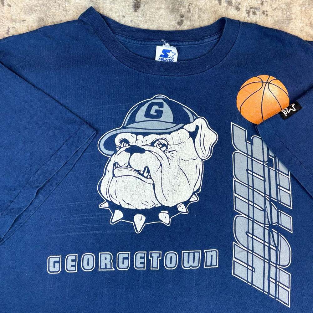 Vintage 90s Starter Georgetown Hoyas Basketball Graphic T-Shirt